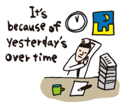 if you were late ~English~ sticker #1148685