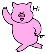 Mu-kun of piglets English version sticker #1148746