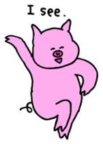 Mu-kun of piglets English version sticker #1148750