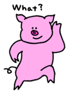 Mu-kun of piglets English version sticker #1148753