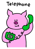 Mu-kun of piglets English version sticker #1148755