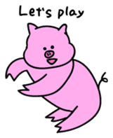 Mu-kun of piglets English version sticker #1148757