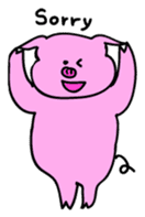 Mu-kun of piglets English version sticker #1148766