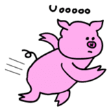 Mu-kun of piglets English version sticker #1148767