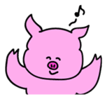 Mu-kun of piglets English version sticker #1148769