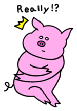 Mu-kun of piglets English version sticker #1148771