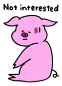 Mu-kun of piglets English version sticker #1148773