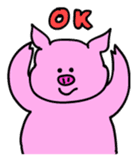 Mu-kun of piglets English version sticker #1148774