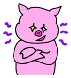 Mu-kun of piglets English version sticker #1148776