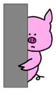 Mu-kun of piglets English version sticker #1148778