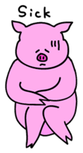 Mu-kun of piglets English version sticker #1148780