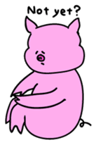 Mu-kun of piglets English version sticker #1148782