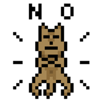 Pixel dog Leo sticker #1150321