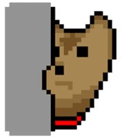 Pixel dog Leo sticker #1150338