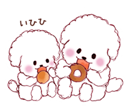 Bichon Frise By Hasuki Sinobu Sticker Bichon Frise By Hasuki Sinobu Sticker