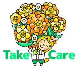 Flowers and the Lion sticker #1151354