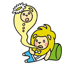 Flowers and the Lion sticker #1151376