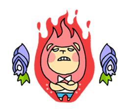 Flowers and the Lion sticker #1151384