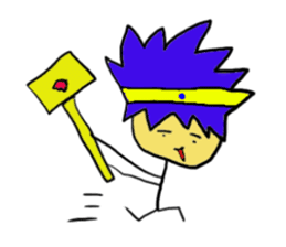 Funny Hero and dark guys sticker #1152684