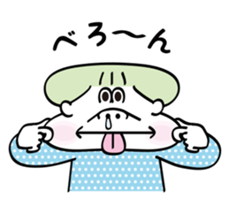 Chubby cheeks men sticker #1152709