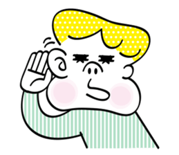 Chubby cheeks men sticker #1152712