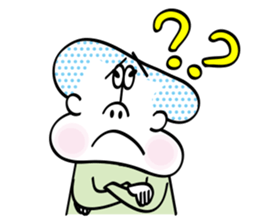 Chubby cheeks men sticker #1152714