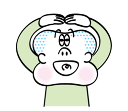 Chubby cheeks men sticker #1152716