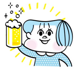 Chubby cheeks men sticker #1152721