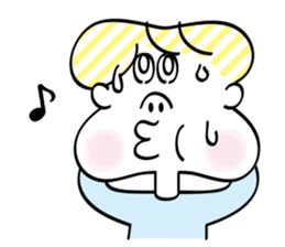 Chubby cheeks men sticker #1152730