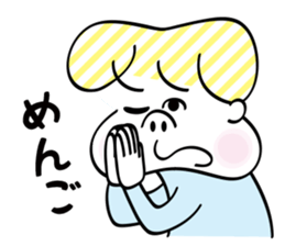 Chubby cheeks men sticker #1152731