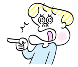 Chubby cheeks men sticker #1152733