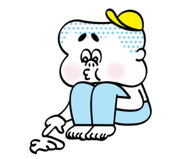 Chubby cheeks men sticker #1152735