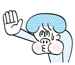 Chubby cheeks men sticker #1152742