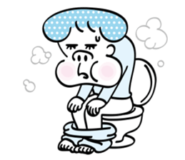 Chubby cheeks men sticker #1152743