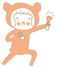 Girl, Bear(?) sticker #1152788