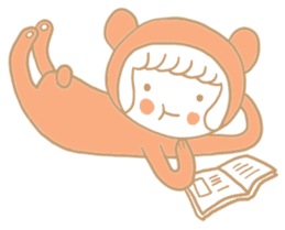 Girl, Bear(?) sticker #1152791