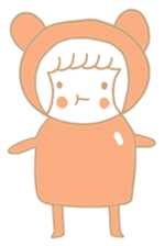 Girl, Bear(?) sticker #1152809