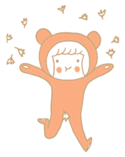 Girl, Bear(?) sticker #1152810