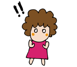 Afro girl's stickers sticker #1156168