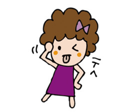 Afro girl's stickers sticker #1156182