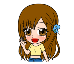 Stamp Girl "Emotions" sticker #1157389