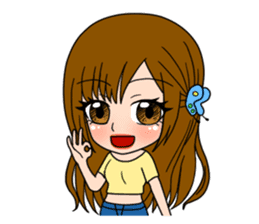 Stamp Girl "Emotions" sticker #1157389