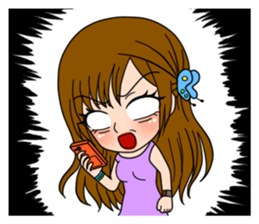 Stamp Girl "Emotions" sticker #1157398