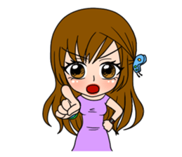 Stamp Girl "Emotions" sticker #1157399