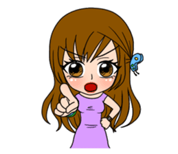 Stamp Girl "Emotions" sticker #1157399