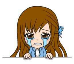 Stamp Girl "Emotions" sticker #1157411