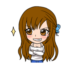 Stamp Girl "Emotions" sticker #1157419