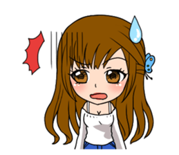 Stamp Girl "Emotions" sticker #1157423