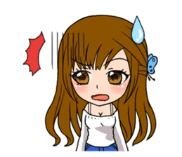 Stamp Girl "Emotions" sticker #1157423