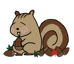 Autumn Ver animals and the forest. sticker #1158174